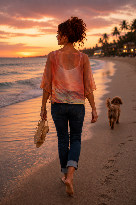 Scarlet Shawl - Sunset at Longboat Key