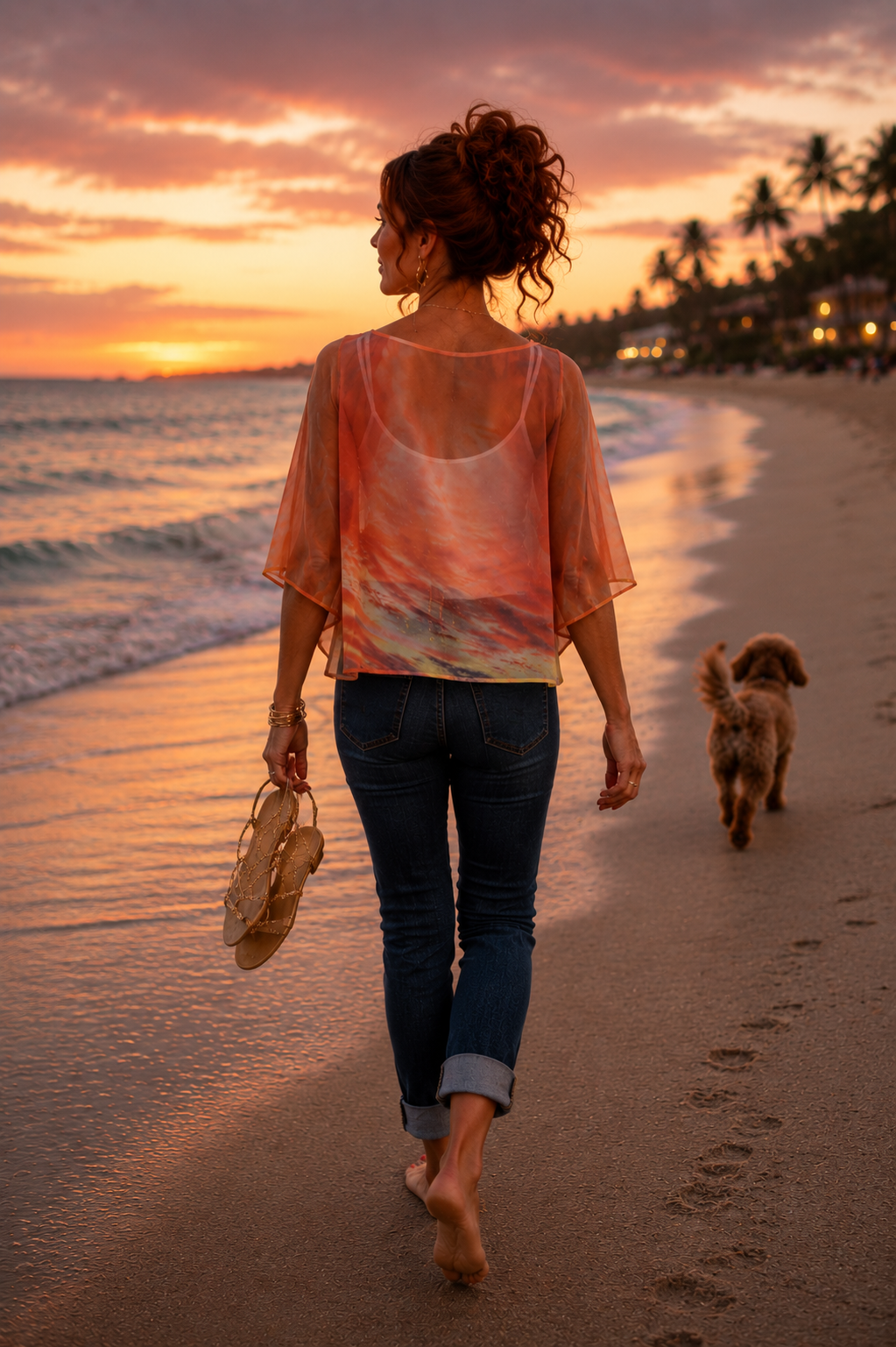 Scarlet Shawl - Sunset at Longboat Key