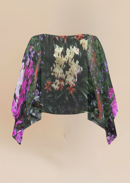 Scarlet Shawl - Flowers Galore