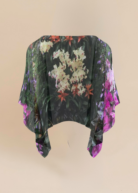 Scarlet Shawl - Flowers Galore