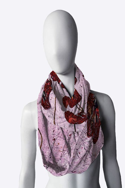 Nora (Sweater Knit) Infinity Scarf - Pink Poppi