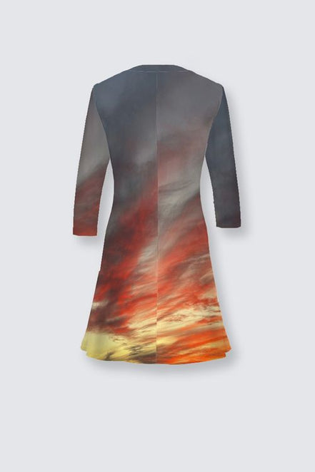 Laura Flare Dress - Sunset at Longboat Key