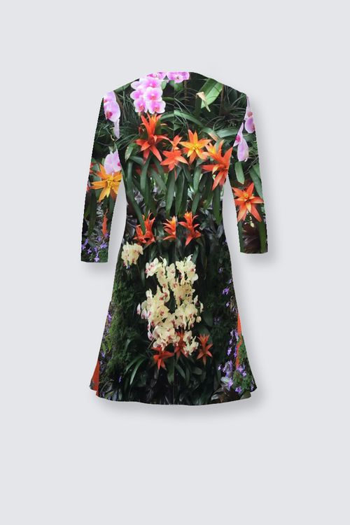 Laura Flare Dress - Flowers Galore