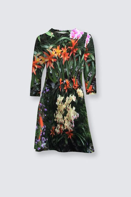 Laura Flare Dress - Flowers Galore