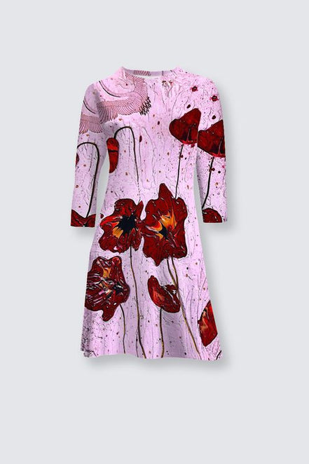 Laura Flare Dress - Pink Poppi