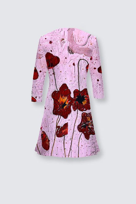Laura Flare Dress - Pink Poppi
