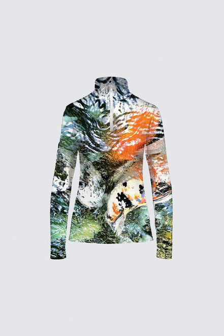 Jamie (White Zipper) Top - Koi