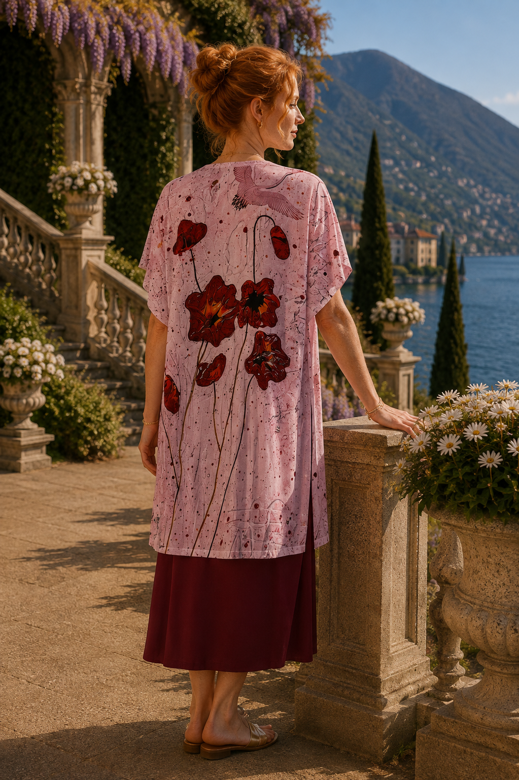 YK Kimono Wrap - Pink Poppi