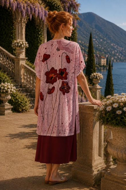 YK Kimono Wrap - Pink Poppi
