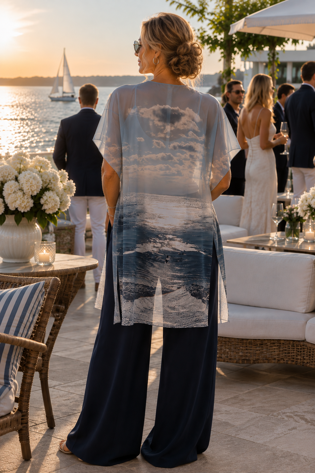 YK Kimono Wrap - Birds at Sunrise
