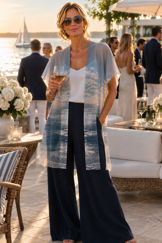 YK Kimono Wrap - Birds at Sunrise