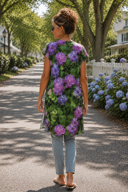 YK Kimono Wrap - Hydrangea Haven