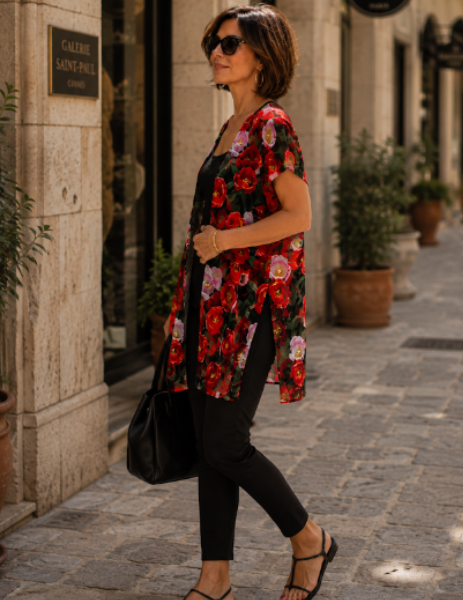 YK Kimono Wrap - Tulips