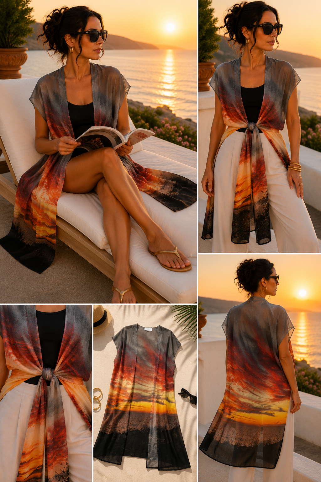 YK Kimono Wrap - Sunset at Longboat Key