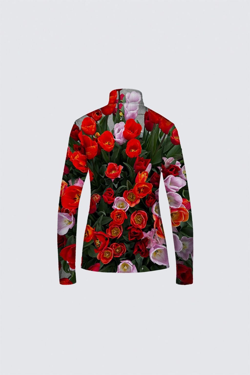 Tulips Jamie Black Zip Top image 1