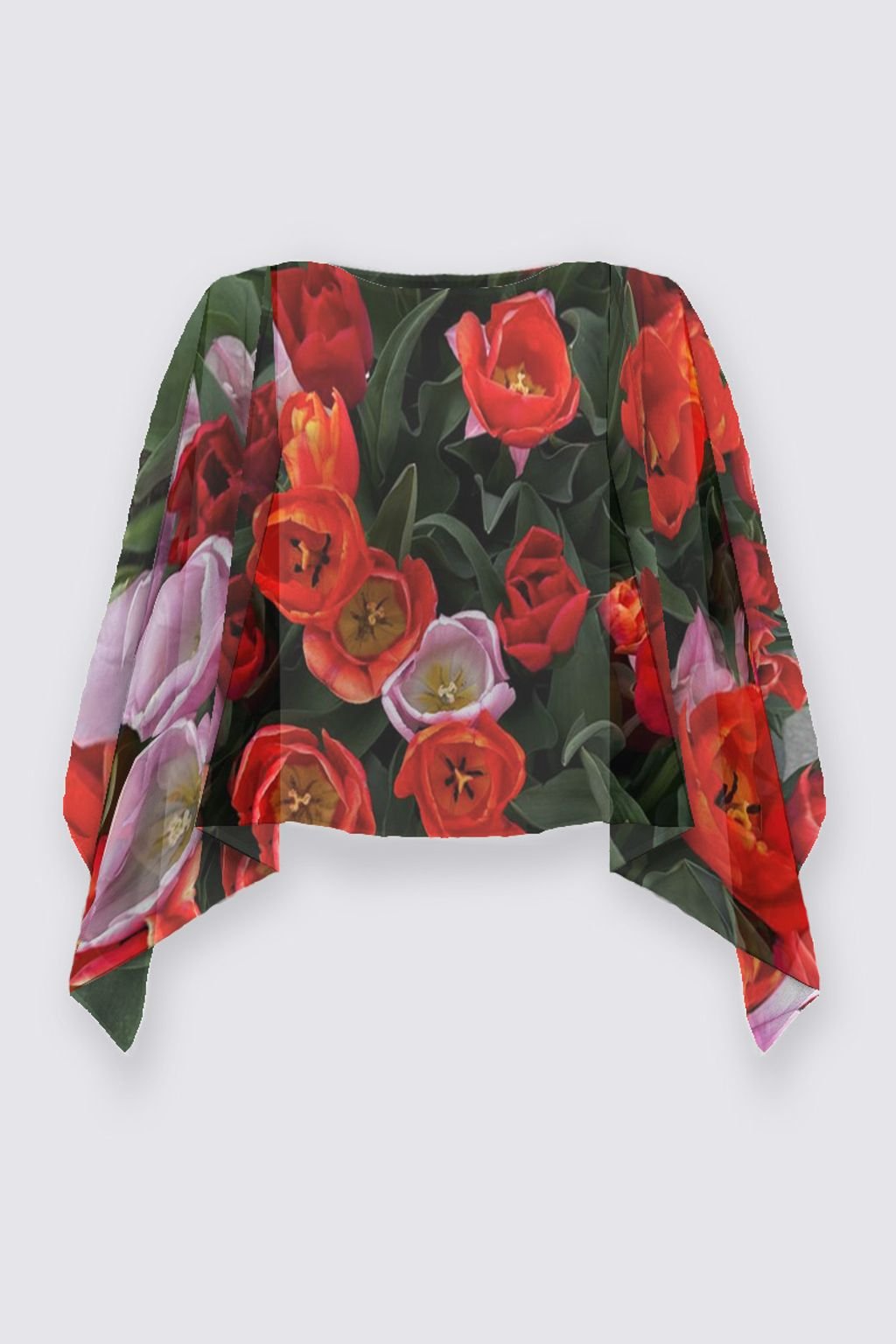 Tulips Scarlet Shawl image 0