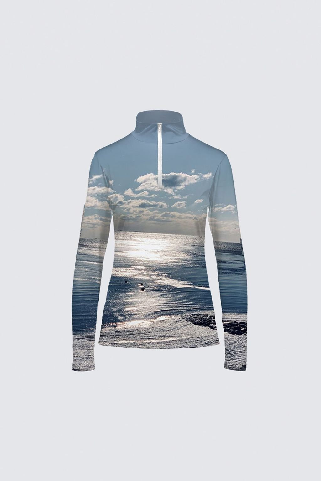 Birds at Sunrise Jamie White Zip Top image 0