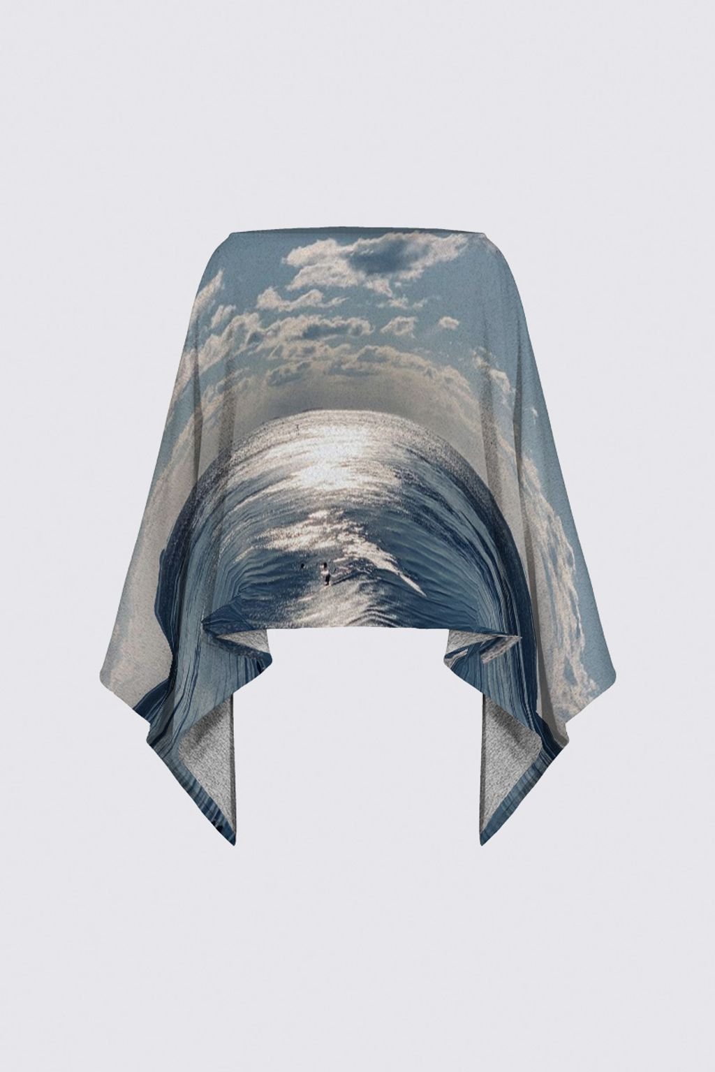 Birds at Sunrise Ava Poncho Sweater Knit image 0