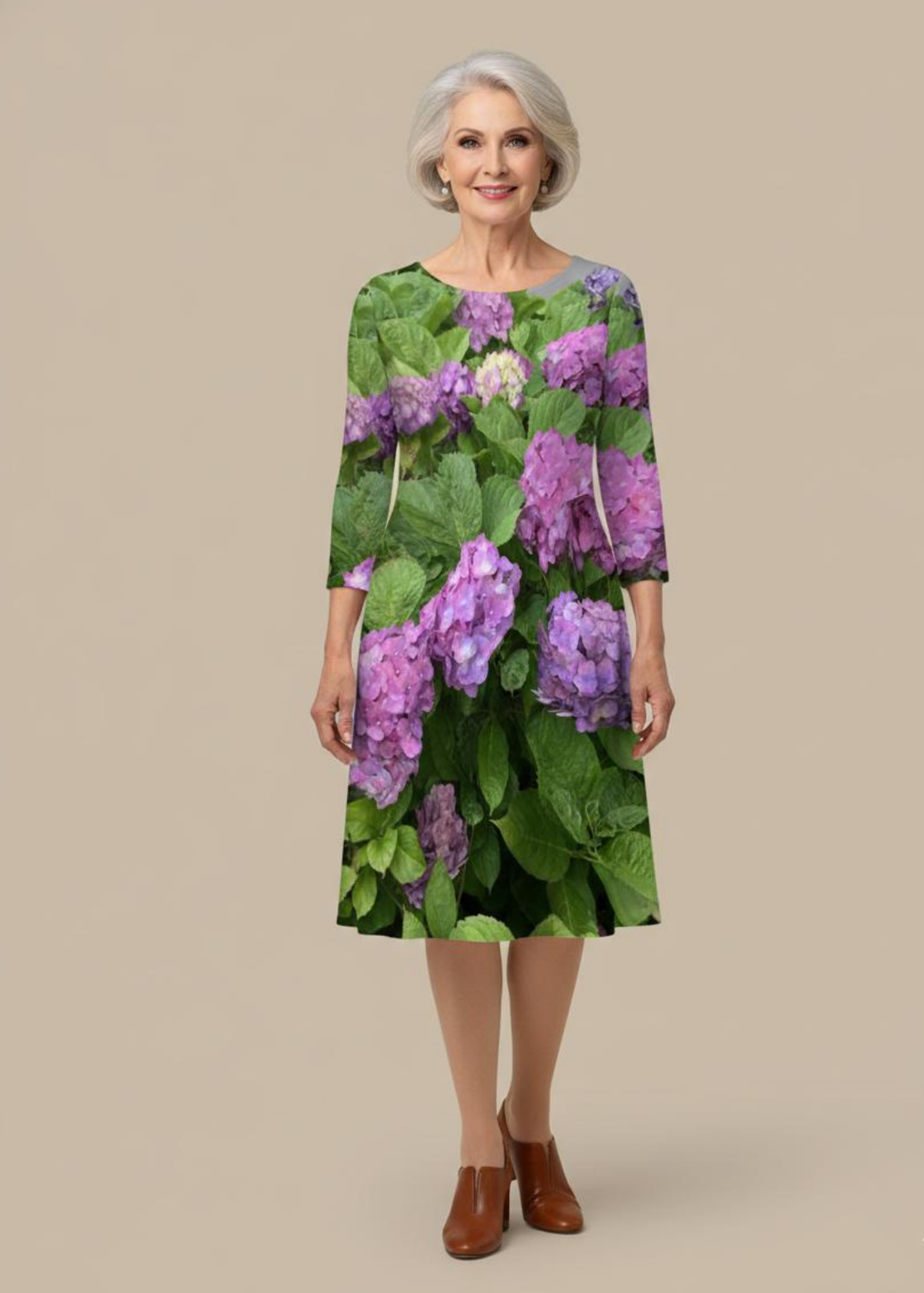 Laura Flare Dress - Hydrangea Haven