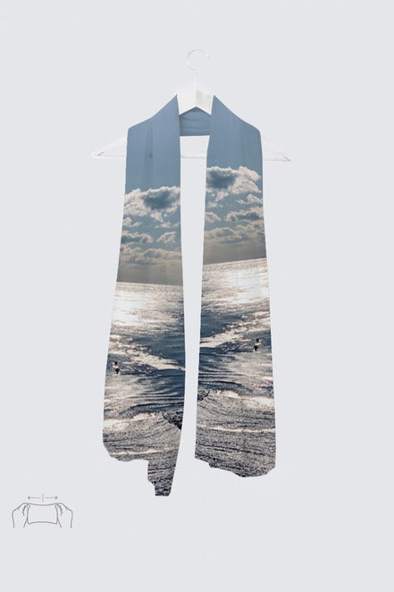 Birds at Sunrise Vivienne In Knit Chiffon Scarf image 0