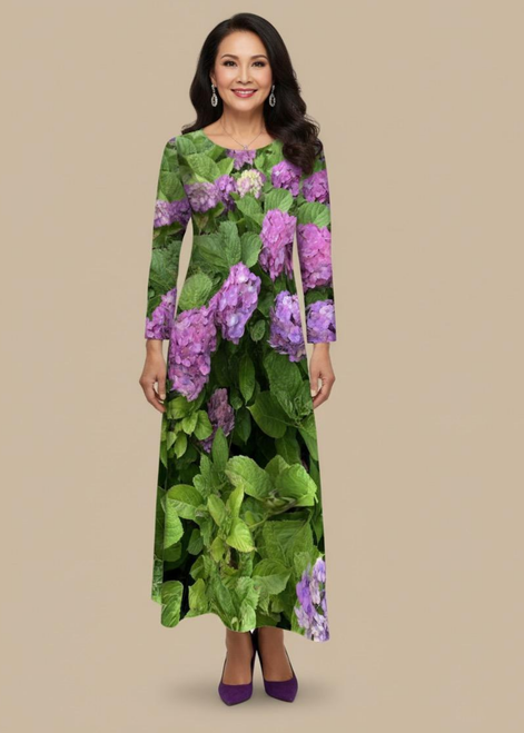 Liliana Maxi Dress - Hydrangea Haven