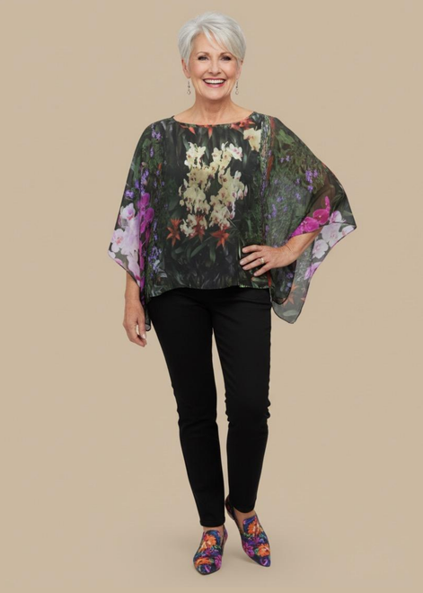 Scarlet Shawl - Flowers Galore