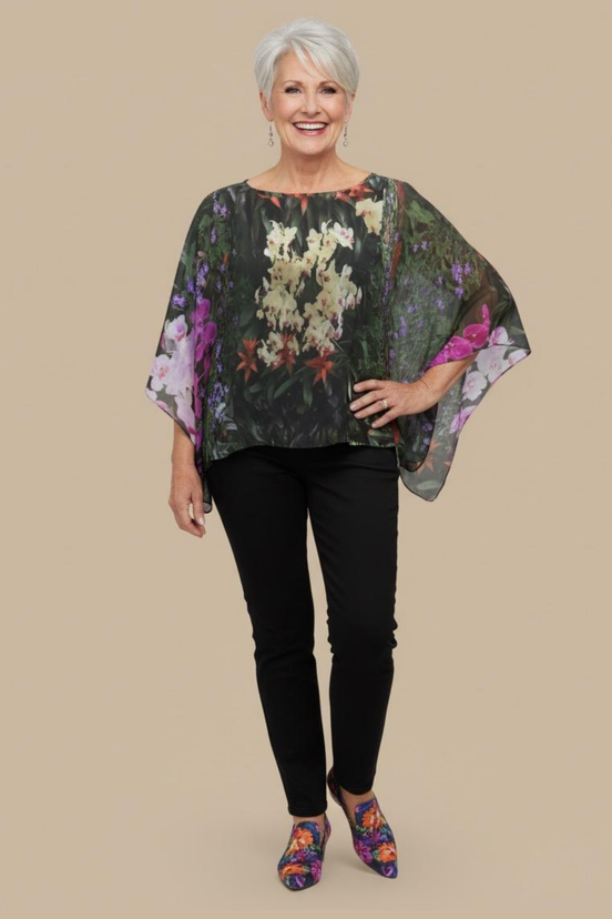 Scarlet Shawl - Flowers Galore