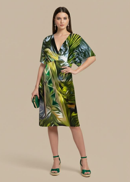 Whimsy Sail Sarah V-Neck Dress