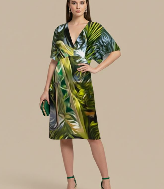 Whimsy Sail Sarah V-Neck Dress