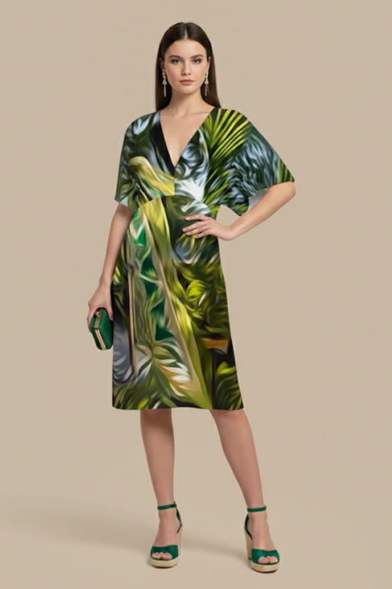 Whimsy Sail Sarah V-Neck Dress