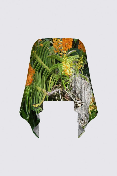 Luscious Tangerine Ava Poncho Sweater Knit image 1