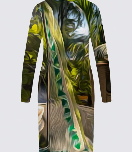 Whimsy Sail Victoire Black Zip-Up Sweater Knit Dress image 0